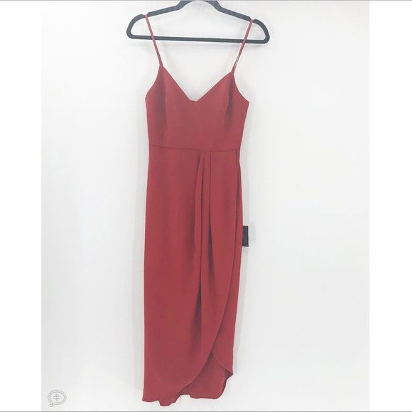 Lulus Dresses & Skirts - Lulus Women's NWT Rust Red Cami Layered Midi Dress Size XS